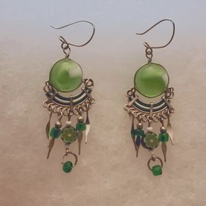 Handmade Guatemalan Green Earrings